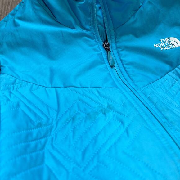 Women’s The North Face Sky Light Blue Zip Up Quilted Puffer Vest Jacket Sz M Ski - Picture 5 of 9